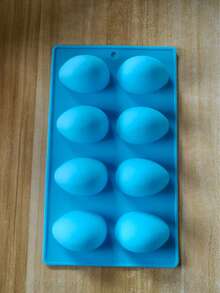 8-Cavity Chocolate Easter Egg Silicone Mold, Ice Cube, Pudding, Jelly, Dessert, Soap, Baking Mold - Multicolor - View 13
