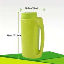 2L Capacity Handheld Salt And Fertilizer Spreader With Scoop, Adjustable Seeding Bottle, Durable Plastic Ice Melting Salt Shaker For Winter Deicing, Lawn Seeding, Gardening Fertilizing, Yard Care Tools - Multicolor - View 8