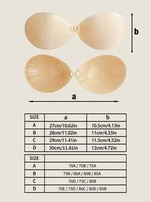 1 对透气圆形硅胶自粘文胸（杏色），升级生物粘合剂，亲肤适中粘度，可水洗。 - 杏色 - 查看 8