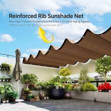 Brown Shade Net, Breathable, Suitable For Yard, Farm, Pet Room, Pavilion, Patio, Plant Insulation Net, Balcony, Garage, Backyard, Swimming Pool, Lawn, Wall, Outdoor Activities, Privacy Barrier, Fence, Awning - Brown Shade Net - View 13