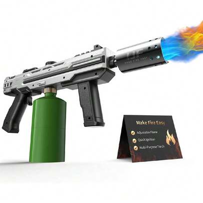 Propane Torch Gun, Adjustable Flame Blow Torch For Cooking, BBQ Torch Gun For Charcoal Grill, Campfire Starter, Fire Torch For Searing Steak, Camping,  Burning (Propane Tank Not Included),45191835