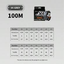 Línea de pesca trenzada de alta resistencia 0.4#/10#, 6 Lbs - 100 Lbs, sin estiramiento y con recubrimiento anti-mordedura, apta para pesca de agua dulce/salada, 4 hebras - Multicolor - Ver 10