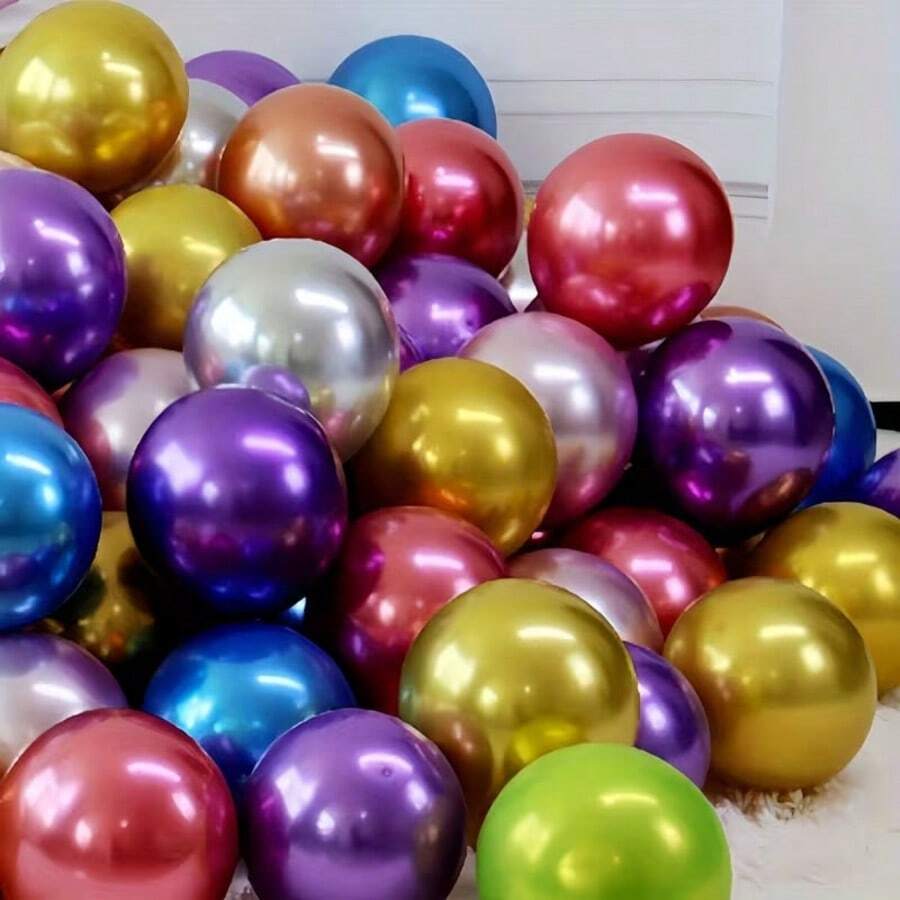 20 piezas de globos metálicos de 5/10/12 pulgadas, adecuados para arcos de globos de cumpleaños y bodas, decoración de fiestas para Navidad, Año Nuevo, fiestas de cumpleaños y otras decoraciones interiores/exteriores, decoración de Halloween