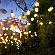 1pc Solar Dandelion Ground Stake Light, Dual Mode Solar Panel, Landscape Light, Swaying In Wind, Garden Decor Light, Outdoor Waterproof Yard Ornament Light - Star - View 8