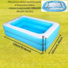 Bañera grande plegable para bebés, piscina de juegos de agua portátil para niños, piscina de baño para nadar en interiores y exteriores para niños pequeños, para la hora de la ducha en verano - piscina - Ver 9