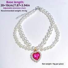 Elegante collar de cristal para mascotas, nuevo y lindo collar brillante para gatos, perros y mascotas pequeñas, accesorio para mascotas para días festivos o eventos - Multicolor - Ver 15