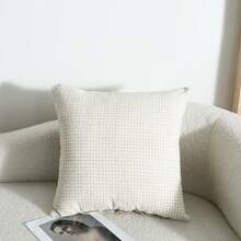 Funda de cojín de sofá con textura tejida de moda minimalista, versátil para la sala de estar y el dormitorio - 1PC - Ver 4