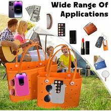 Silicone Phone Holder Bogg Bags, Compatible Phone Attachment, Beach Tote Bag Accessory – Holder Bogg & Similar Beach Bags (Black) - Màu lục lam - Xem 6