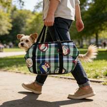 One Pet Backpack (Random Color), A Versatile Carry Bag For Cats And Dogs, Suitable For Small Dogs And Cats. It Can Be Used As A Handbag Or Crossbody Bag. Breathable And Multifunctional, It Comes In S And L Sizes. - Color Random S - View 8