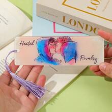 1pc "Ice Rink Showdown" Acrylic Bookmark - Ice Hockey Element + Novel Reading Tag, Ideal For Sports BL Readers, Preferred Fans Merchandise - Rectangle - View 5