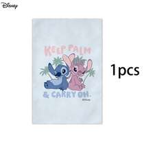 Khăn tắm in hình Stitch màu xanh nhạt của Disney, có thể mua theo gói 1, 2, 3, 4, 5, 6 chiếc, dùng cho phòng tắm và nhà cửa. - 18x26 inch - Xem 13