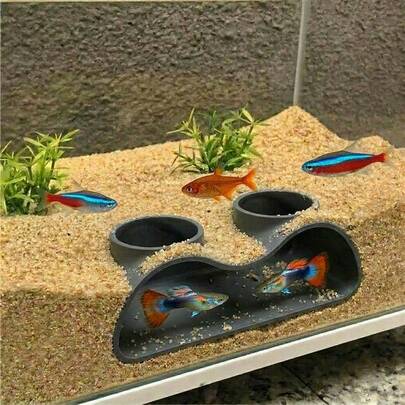 Hang trú ẩn quan sát 2 trong 1 trang trí bể cá, đường hầm hai lối vào, thích hợp cho cá sống ở đáy, bề mặt nhẵn bền và dễ vệ sinh.