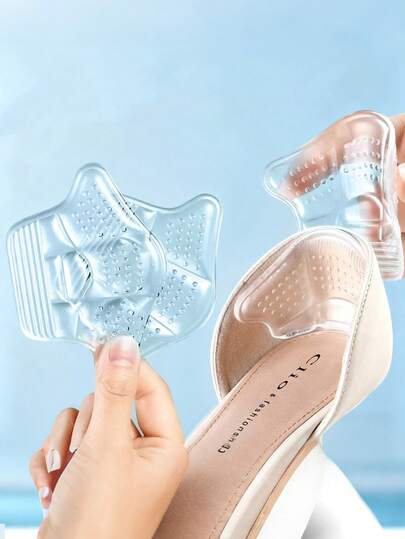 1双女士二合一防滑防摩擦鞋跟贴，柔软舒适，保护双脚，适用于高跟鞋、凉鞋、坡跟鞋等各种鞋款，母亲节鞋履配件