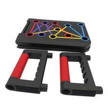 28-In-1 Multi-Function Push-Up Board, Foldable Color-Coded Push-Up Stand, Ergonomic Grip Design, Portable Home Fitness Equipment, Suitable For Chest, Shoulder, Back, Arm Strength Training, Professional Fitness System For Men And Women - Multicolor - View 9