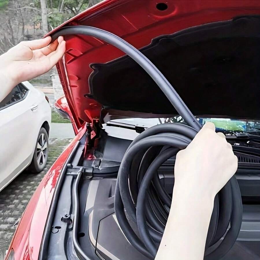 2 miếng dải bịt kín tự dính màu đen, đa năng dùng cho khoang động cơ/nắp cốp xe ô tô, dải bịt kín cách âm. - Khoang động cơ + nắp cốp - Xem 1