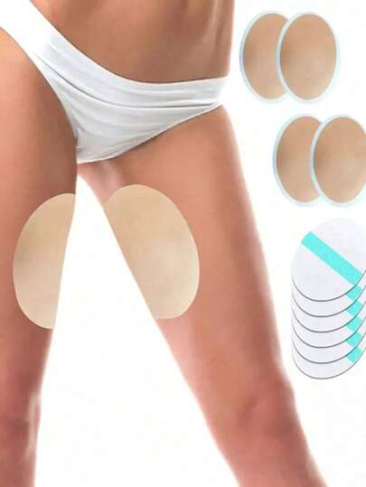 10pcs Anti-Chafing Thigh Bands, TPU & Non-Woven Fabric Self-Adhesive Transparent Invisible Thigh Protectors, Anti-Friction Waist Belts, Women's Inner Thigh Chafing Guards, Breathable & Comfortable Body Patches, Sweat-Absorbent Anti-Friction, Suitable For Running, Cycling, Sports