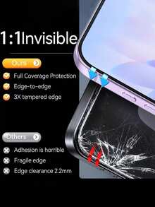 MIGAE Bộ 3 miếng dán kính cường lực bảo vệ toàn màn hình, tương thích với iPhone 17/17 Pro/17 Pro Max/17 Air/16/15/14/13/12/11 Pro/Pro Max Plus, viền đen, chống nhìn trộm. - màu đen - Xem 4