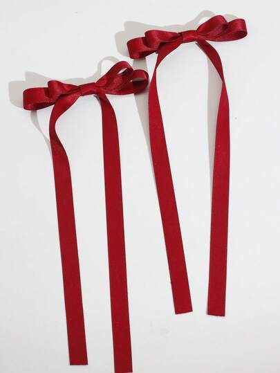 2 piezas Pasador de pelo con lazo de cinta estilo ballet, accesorios de pelo lindos y de moda para mujeres, adecuados para cualquier ocasión, verano, vacaciones, viaje