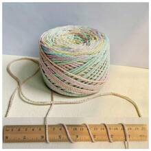 50g Hilo de crochet metálico dorado y plateado, brillante y hueco, hilo de bordado de encaje teñido a mano, adecuado para bolsos y muñecas DIY - Multicolor - Ver 40
