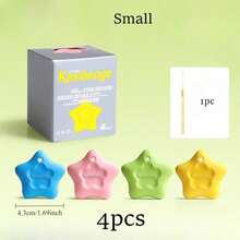 4pcs Erasers + 1pc Rope, Star Shaped Erasers, Boxed Packaging, Suitable For Pencil, Office, Study Erasing Use, Novelty Stationery - 4 Items - View 9