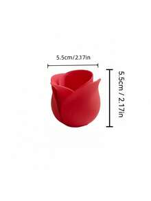 1pc 3D Printed Plastic Rose Flower Pot, White/Red/Pink/Black Rose, Soft Focus Petal Details, Breathable Drainage Planter, Suitable For Vintage Desk, Balcony, Succulent Planting, Desktop Decor, Balcony Decoration - Multicolor - View 2
