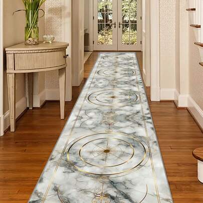 Thảm trải sàn dài kiểu dáng khách sạn Trung Quốc cổ điển [Nhung Vàng], sang trọng, thời trang, thoải mái, dùng cho phòng tiệc, chống bẩn, dễ lau chùi, thảm ngoài trời có thể giặt máy dùng cho sân vườn, bãi cỏ, dã ngoại, thảm chống trượt cho hành lang cầu thang.