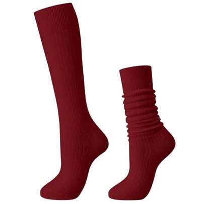 Shihanee 1 Pair Women's Knee High Socks Soft Warm Ribbed Knit Boot Slouch Socks Winter Holiday Warmer Gifts For Women Girls
