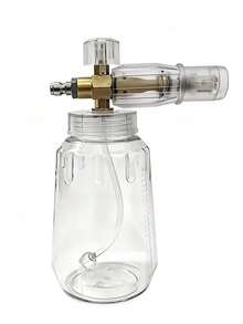 Pistolet à mousse de lavage de voiture haute pression avec connecteur rapide 1/4", 5 buses et support de buse clip-on, multifonctionnel pour le lavage de voiture et le nettoyage de jardin - Multicolore - Voir 14