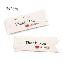 100TAG+20M String 7X2/4X2 Cm White Kraft Paper Handmade Hang Card - 7X2/4X2 cm White Kraft Paper Handmade Hang Card - View 10