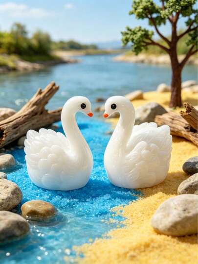 16/8/4pcs White Resin Decorative Pieces, Suitable For Home, Office Decor And Gifts, Can Be Used For DIY Fairy Garden, Vase Filler, Glass Container, Potted Plant Decor, Miniature Craft, Gardening Decor, Car Interior, Home Decor, Bookshelf, Living Room Decor, Theme Party, Birthday Gift, Miniature, Theme Party Decoration