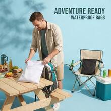 2 Packs Water-Resistant Wet Dry Bags, Dual Pocket Design, Reusable Diaper Bag & Travel Storage Pouch - Multicolor - View 7