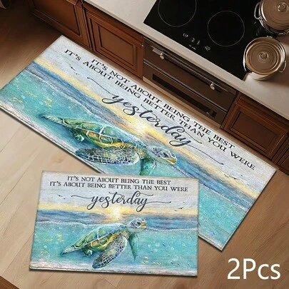 Thảm chùi chân in 2D, mềm mại và bền, có thể giặt được, thích hợp cho lối vào, hiên nhà, trong nhà - phòng khách, phòng tắm, phòng ngủ, phòng chơi game, phòng giặt, trang trí ký túc xá.