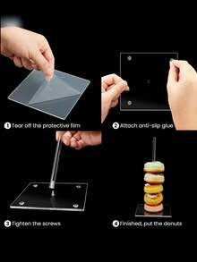 Transparent Acrylic Donut Display Stand, Party Dessert Table Storage Rack, Desktop Snack & Dried Fruit Display Shelf, Suitable For Graduation Party, Birthday Gathering, Wedding Dessert Display - Donut Display Rack - View 5