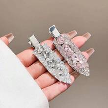 4个/2个/1个自然宫廷风人造锆石发夹，四季皆宜 - 彩色 - 查看 5