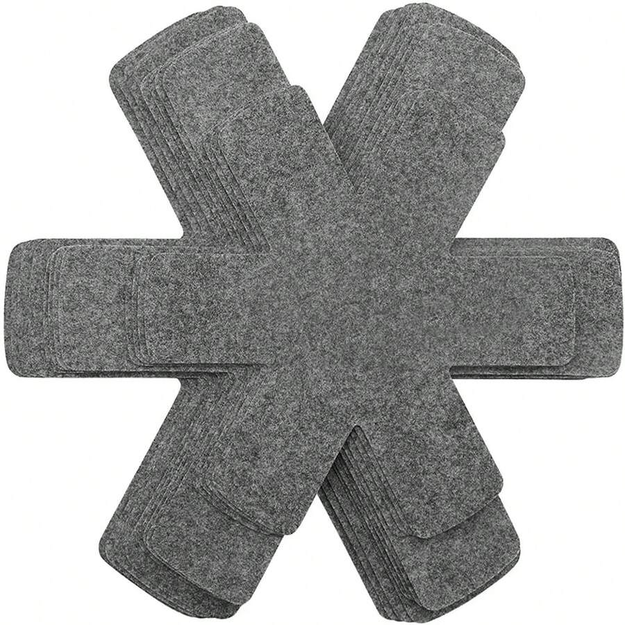 Protector de sartén de fieltro, funda protectora de fieltro premium antiadherente para sartenes y ollas | Disponible en 3 tamaños, aislante de utensilios de cocina resistente a arañazos y al calor, diseño duradero y ahorra espacio para almacenamiento de almohadillas de fieltro, adecuado para proteger utensilios de cocina, cristalería y encimeras, apilable para sartenes y ollas de cocción lenta de cerámica. - Ver 1