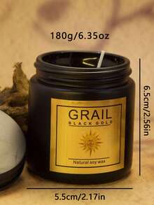 哑光黑蜡烛罐，薰衣草/檀香/雪松/茉莉/红玫瑰香氛蜡烛，无烟大豆蜡磨砂玻璃杯，男女皆宜的创意香氛蜡烛，适合餐厅、卧室、浴室、书房、圣诞节、感恩节、平安夜、母亲节、生日等场合的创意礼物 - 黑色 - 查看 52