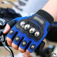 Blue Non-Slip Motorcycle Gloves XL | Protection And Comfort While Riding - A - View 2