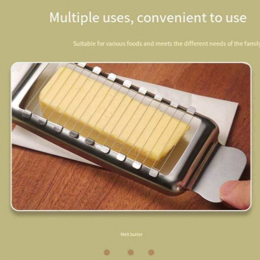 Stainless Steel Cheese Slicer, Butter Divider, Cheese Cutter, Foie Gras Cutter, Home Kitchen Baking Tools - View 1