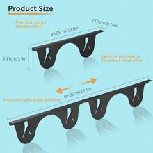 2/4 piezas Cubiertas de ranura de estufa de acero inoxidable, longitud ajustable fácilmente de 13,8 cm a 69,85 cm, ancho ajustable 2,01 cm, relleno de ranura de estufa con kit de ajuste fino, protector decorativo resistente al calor, adecuado para encimeras de estufa y entre encimeras - Multicolor - Ver 12