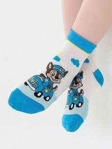 1/5/10 Pairs Paw Patrol Kids Thin Mesh Cartoon Breathable Mid-Calf Socks, Suitable For Ages 2-14, Spring/Summer - Multicolor - View 13