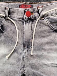 Men's Bermuda Shorts, Ripped, Light Gray, Comfortable And Stylish, Easy To Match. - Light Grey - View 4