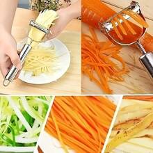 1 cái gọt vỏ bằng thép không gỉ, dụng cụ gọt vỏ rau củ quả đa năng, dụng cụ gọt vỏ khoai tây, dụng cụ thái rau củ quả, máy chế biến thực phẩm cầm tay, dụng cụ nhà bếp thiết yếu cho Lễ Tạ ơn và Giáng sinh. - Nhiều màu - Xem 9