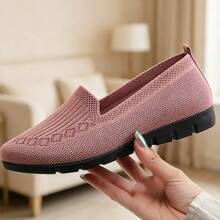 2026 New Spring/Autumn Lightweight Women's Shoes, Middle-Aged & Older Mothers Soft Bottom Non-Slip Breathable Flats,Comfortable Grandma Casual Loafers - Hồng - Xem 7