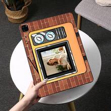 1pc Customizable Retro TV Pattern Protective Case - Vintage Brick And Classic TV Design, Shock-Proof Protective Shell Suitable Compatible With Ipad (Applicable To Pro/Air/Mini, Multiple Sizes Available) - Multicolor - View 4