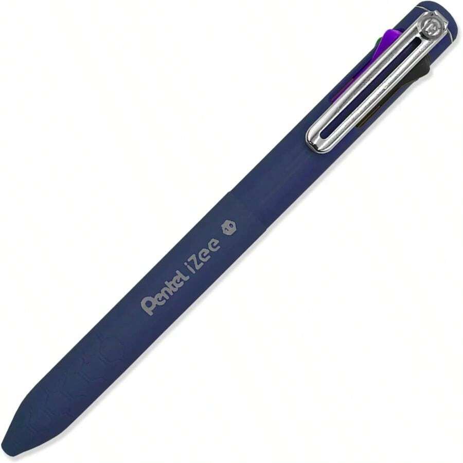 IZee 4 Colour Ballpoint Pen - Deep Violet - Multi Ink - Black, Violet, Blue Green Ink - Single Pen - Default - View 1
