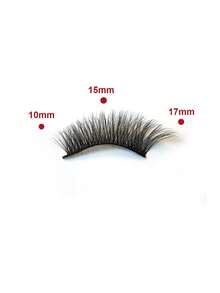 8 Pairs/Box 3D Multilayer Fluffy False Eyelashes, Thick Curly European And American Style Messy Mixed Smoky Makeup, Suitable For Stage, Nightclub, Makeup Artist, Blogger - Black - View 5