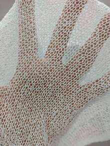 Áo kiểu poncho dệt kim màu trơn, vạt bất đối xứng, họa tiết hoa, cỡ lớn, màu trắng, thích hợp cho mùa hè. - trắng - Xem 8