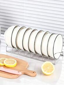2pcs Stainless Steel Kitchen Storage Rack - Multifunctional Dish Rack With Drainage System, Cutlery Holder, Suitable For Countertop, Kitchen Dish Drying Rack, Kitchen Drawer Organizer - Multicolor - View 12