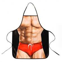 1Pc/2Pcs Of Men's And Women's Fun And Sexy Lingerie Pattern Waterproof And Oil-Resistant Apron - Casual Style, Made Of Polyester, Machine Washable, Large Size Apron - Multicolor - View 6
