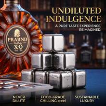 8/6/4/2pcs Stainless Steel Ice Cube Set, Reusable Ice Stones, Quick Cooling, Suitable For Back To School - View 2